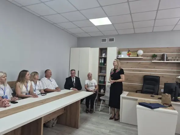 Delegația de manageri educaționali din Joniškis, Lituania, împreună cu colegii din Ungheni, la Direcția Educație.
