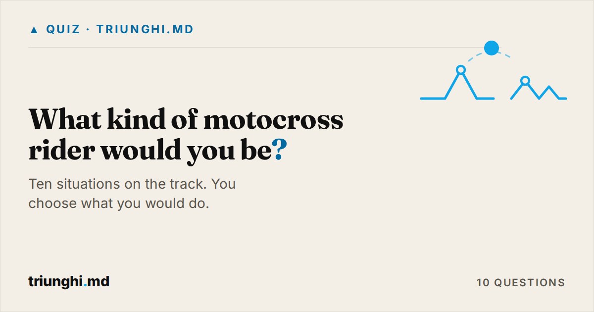 What kind of motocross rider would you be?