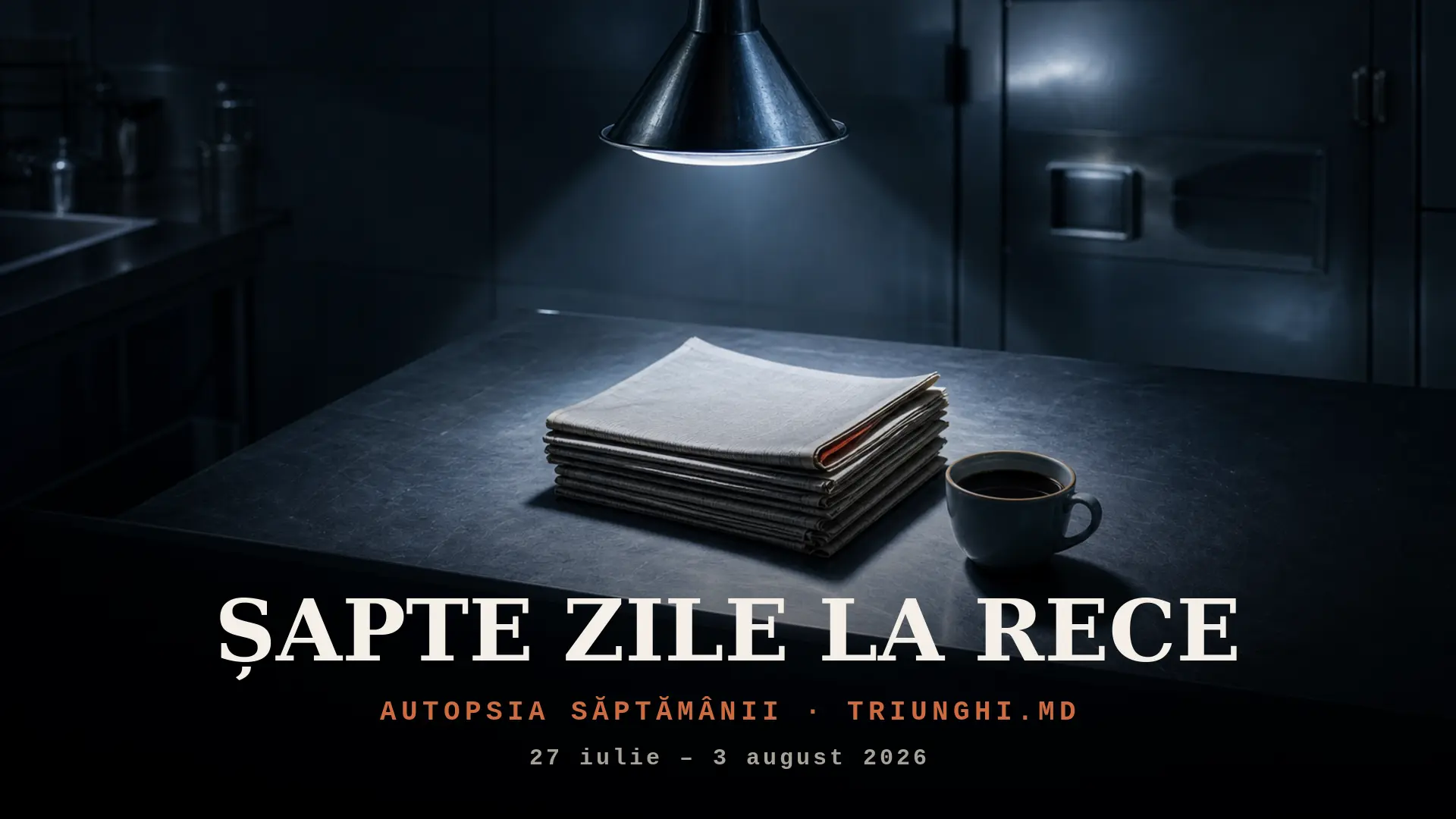 Coperta episodului: Șapte zile la rece (27 iulie – 3 august 2026): 17.139 de lei metrul de stradă, peste 2.000 de ungheneni socotiți în acte care nu mai sunt acolo, și 257 de lei de energie pentru fiecare leu de audit